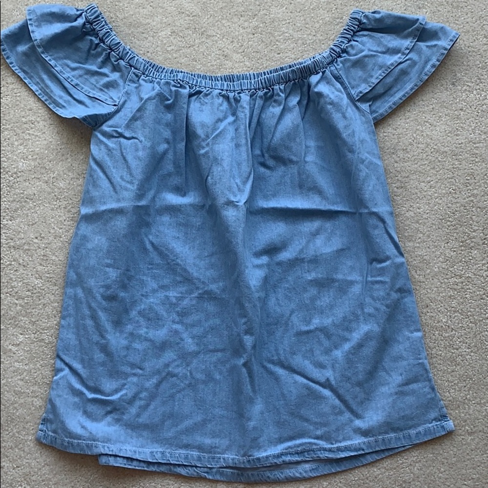 Cavalina denim off the shoulder top